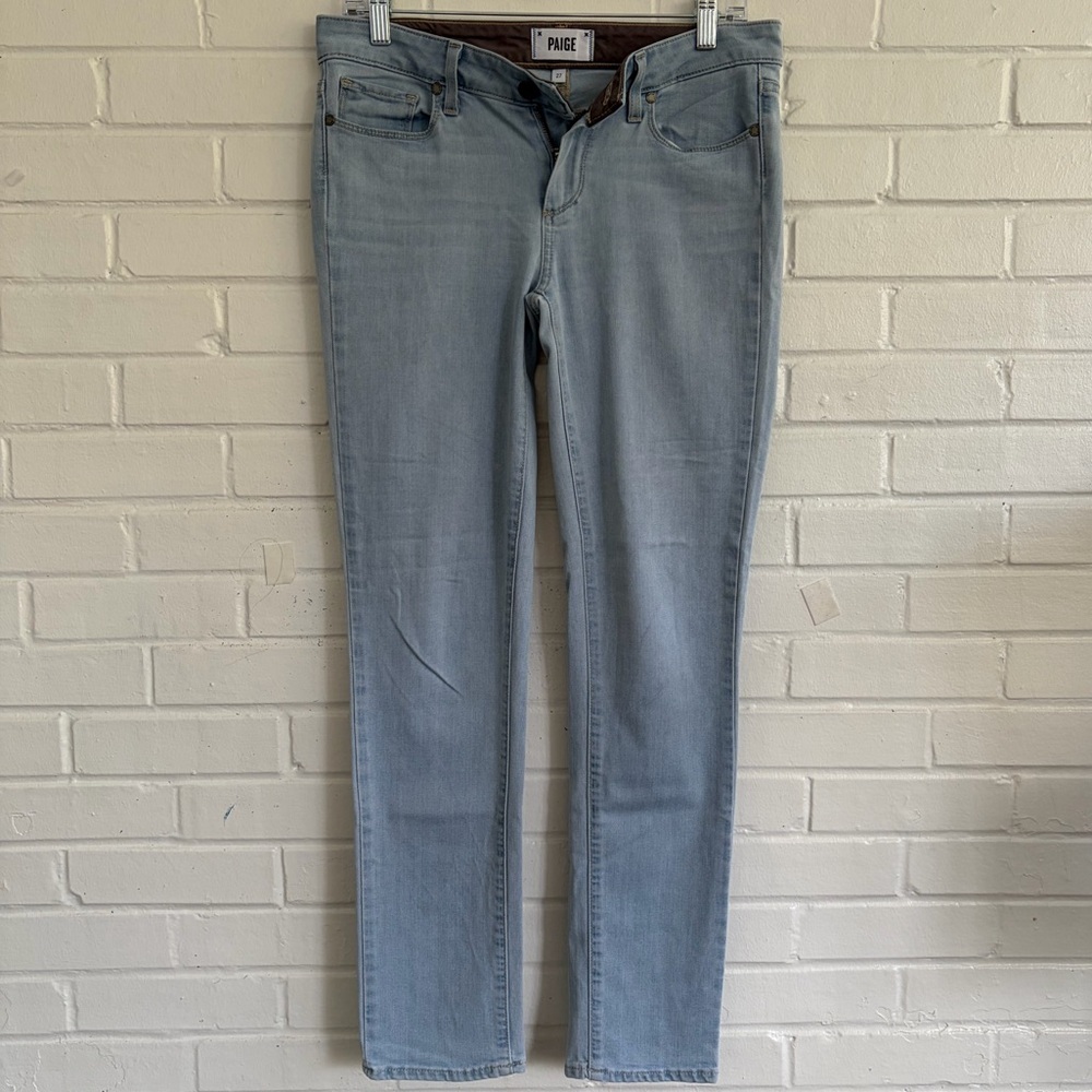 PAIGE Skyline Ankle Peg Skinny Jeans in Light Blue - Non-Distressed, SZ 27 EUC - Picture 2 of 8